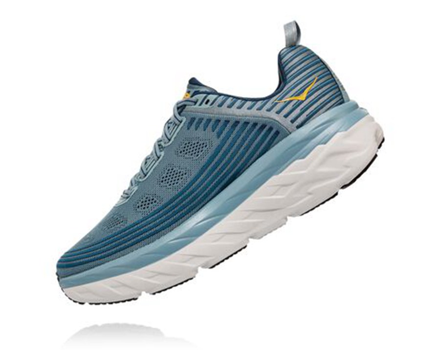 Tenis Hoka One One Hombre Azules - Bondi 6 - FQOP17385